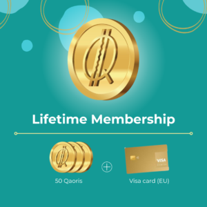 Lifetime Membership + Visa Card (EU) + 50 Qaoris